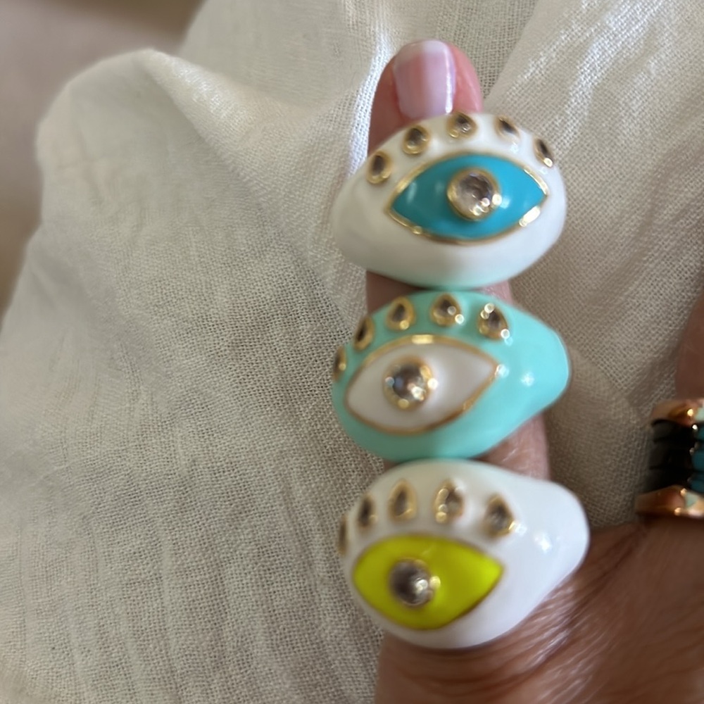Evil eye 🧿 adjustable rings - Picture 1 of 5